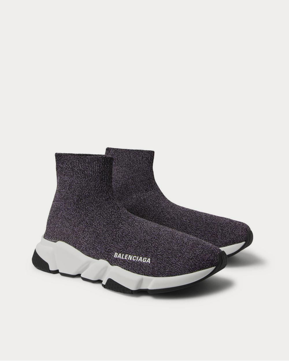 Balenciaga Speed Sock Stretch-Knit Slip-On  Gray high top sneakers - 2