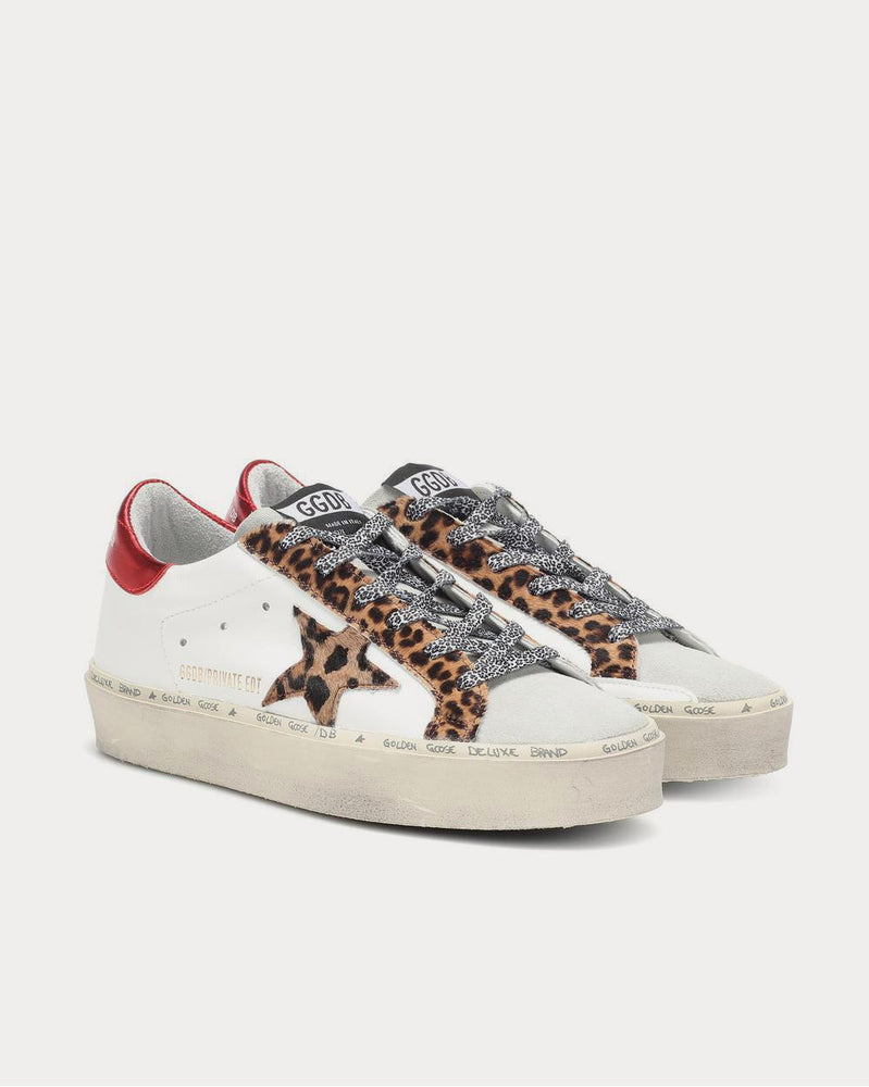 Golden Goose Hi-Star leather white leopard Low Top Sneakers - 2