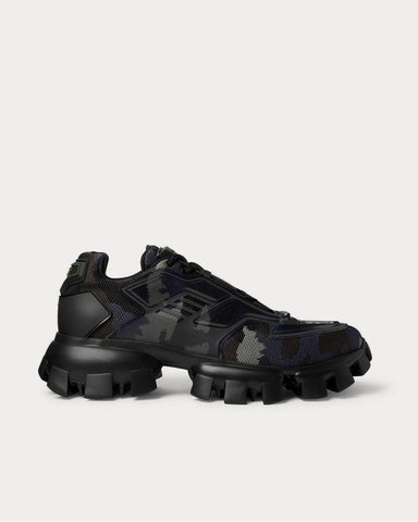 Prada Cloudbust Thunder Rubber and Camouflage Mesh  Gray low top sneakers