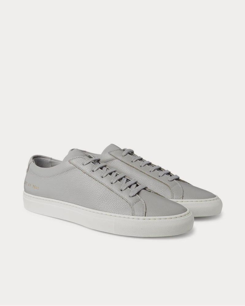 Common Projects Achilles Pebble-Grain Leather  Gray low top sneakers - 2