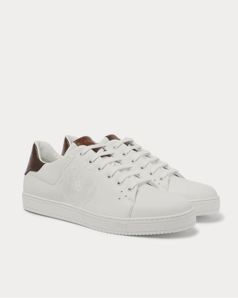 Berluti Scritto Logo-Debossed Venezia Leather  White low top sneakers - 2