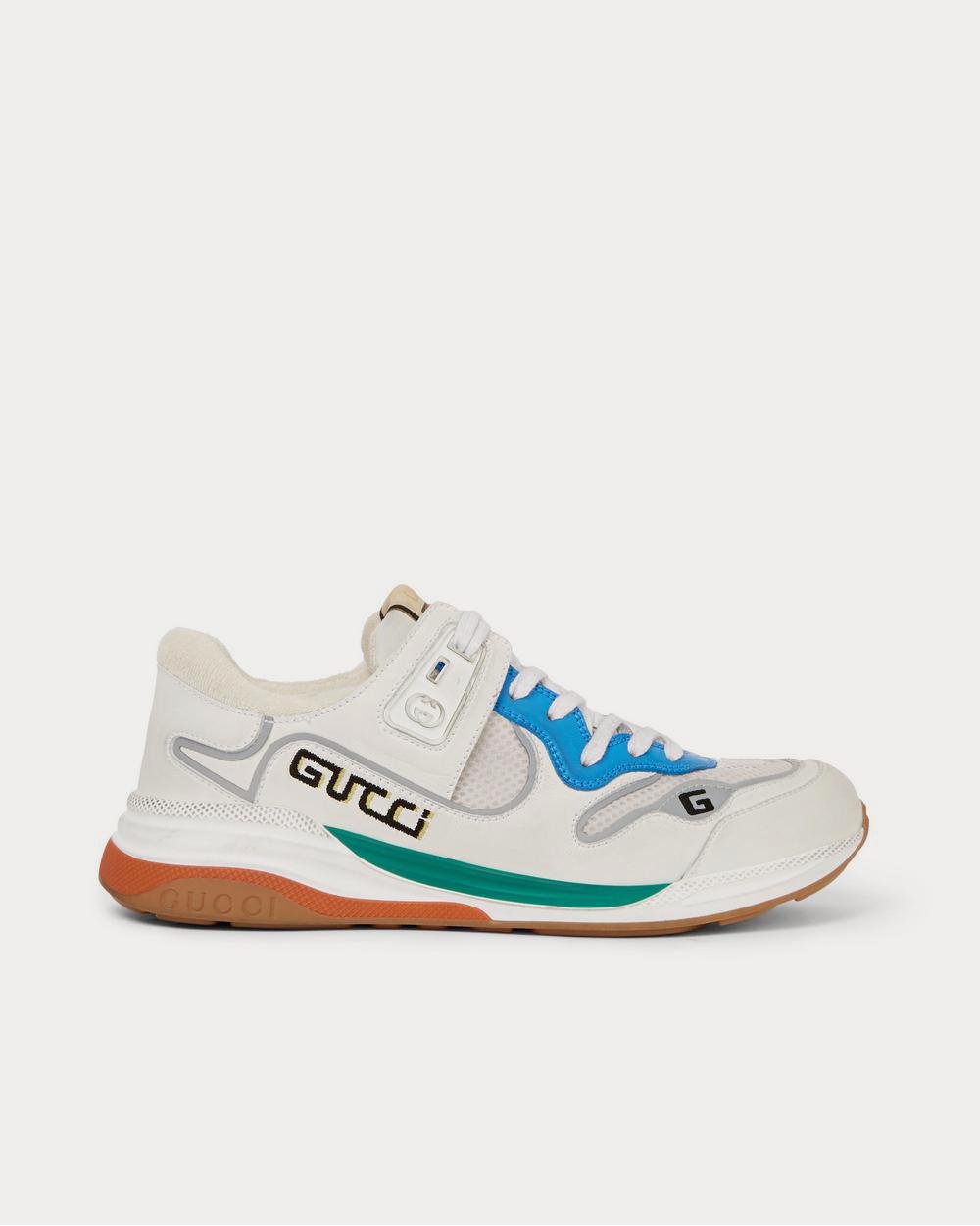 Gucci Ultrapace Distressed Leather and Mesh  White low top sneakers - 1