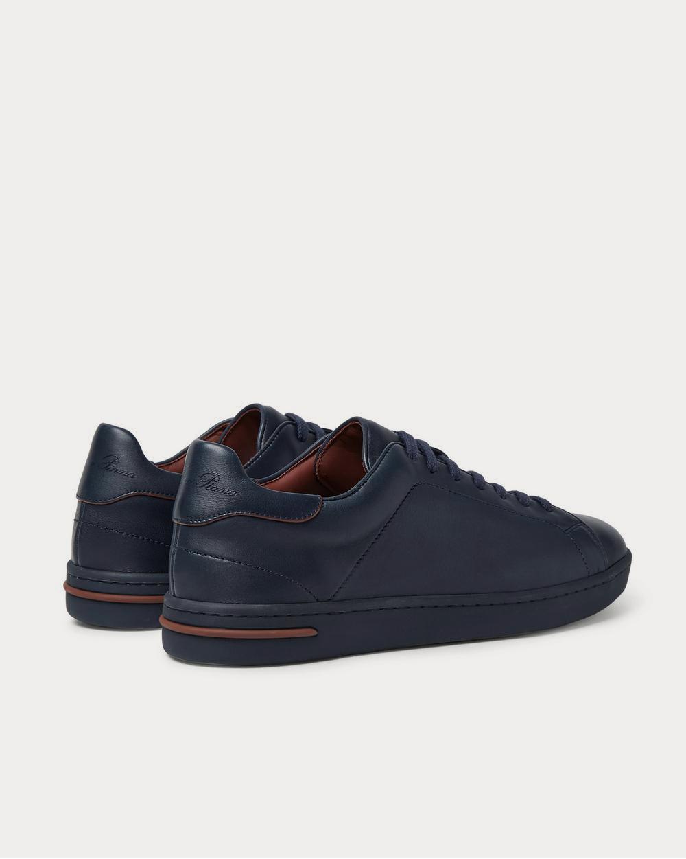 Loro Piana Traveller Walk Leather  Navy low top sneakers - 4