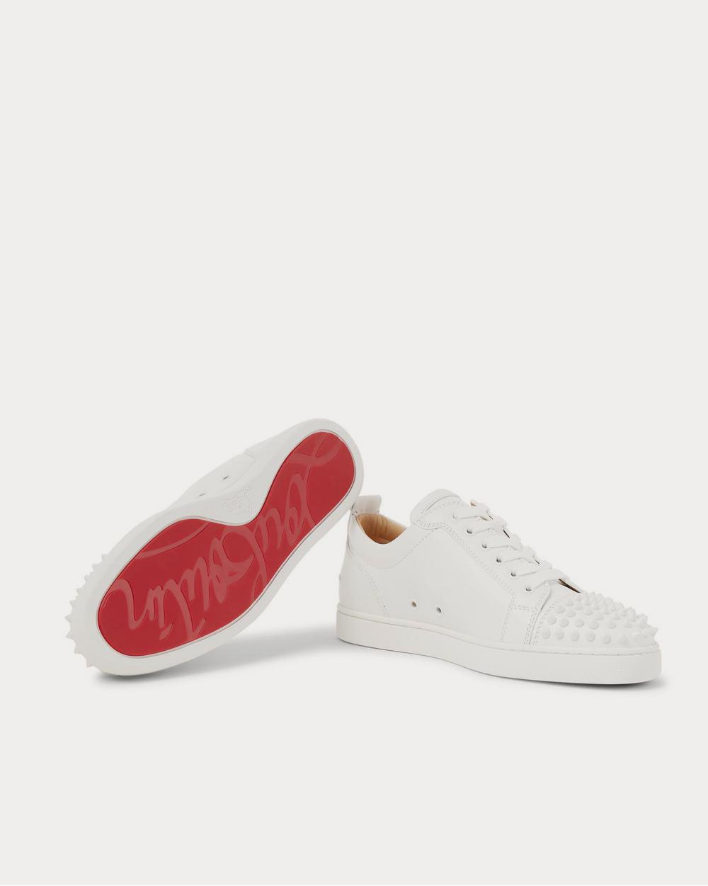 Christian Louboutin Louis Junior Spikes Cap-Toe Leather  White low top sneakers - 3