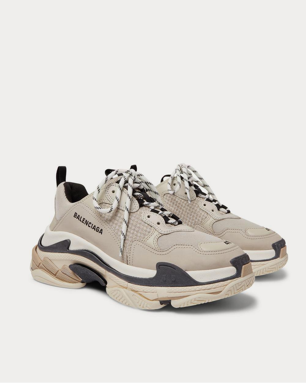 Balenciaga triple s mesh nubuck and leather sneakers hotsell