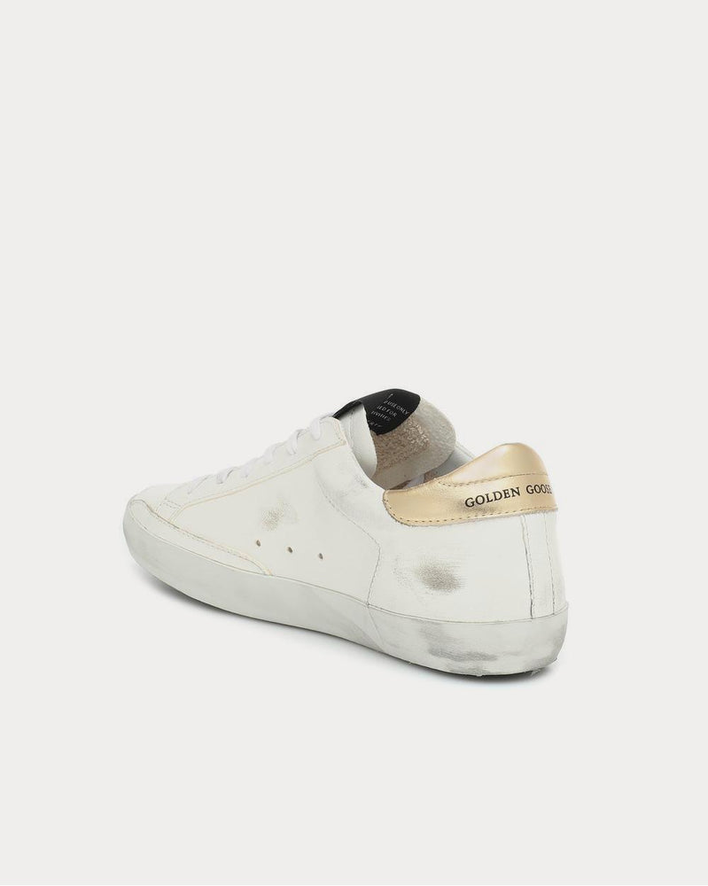 Golden Goose Superstar leather White Leather-Washed Gold Low Top Sneakers - 3