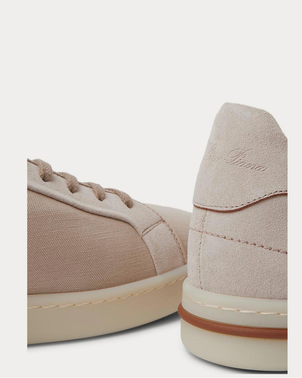 Loro Piana Traveller Suede and Canvas  Beige low top sneakers - 5