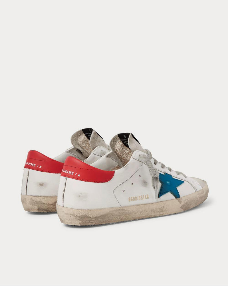 Golden Goose Superstar Distressed Leather and Suede  White low top sneakers - 4