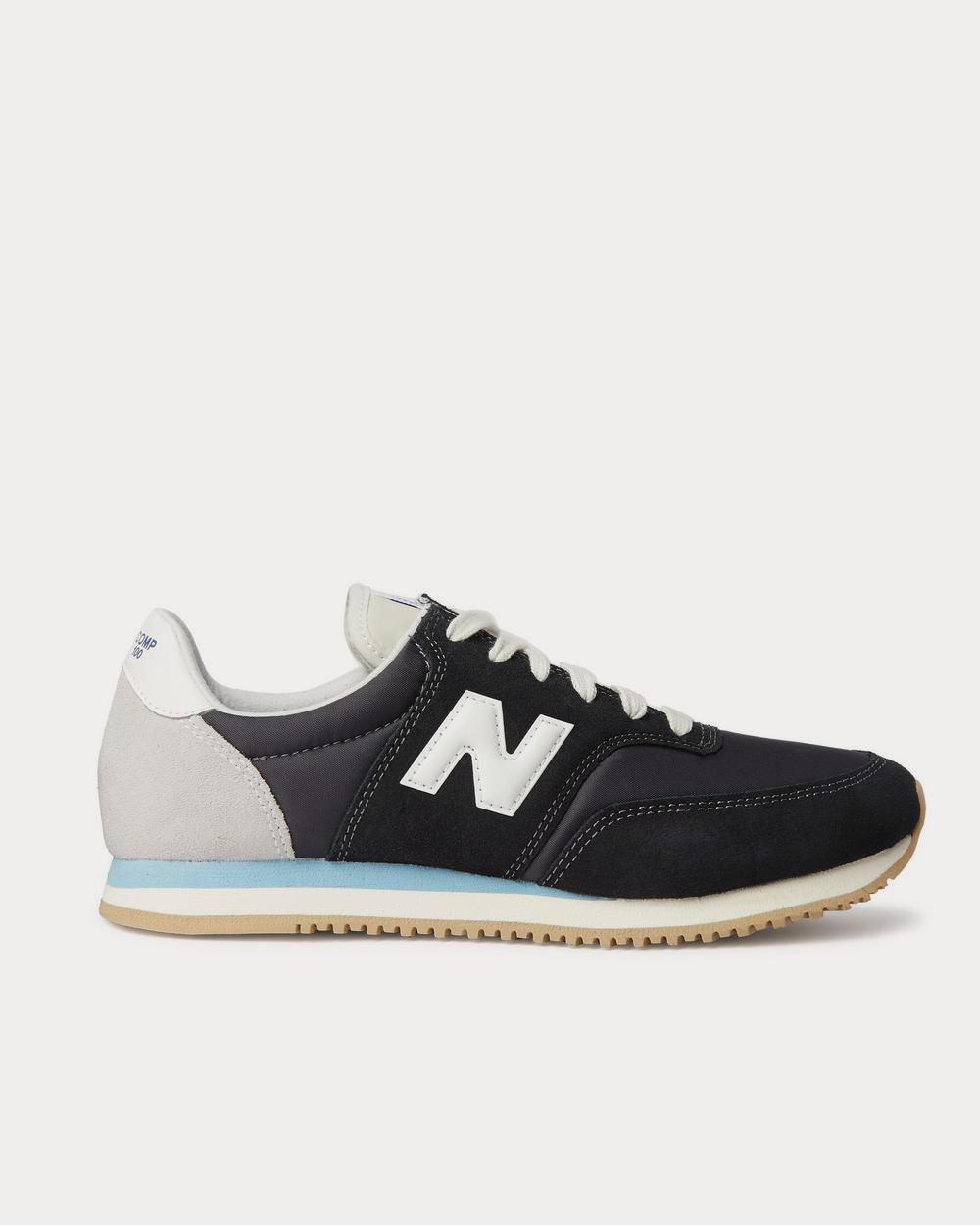 New Balance Comp 100 Leather and Suede-Trimmed Shell  Black low top sneakers - 1