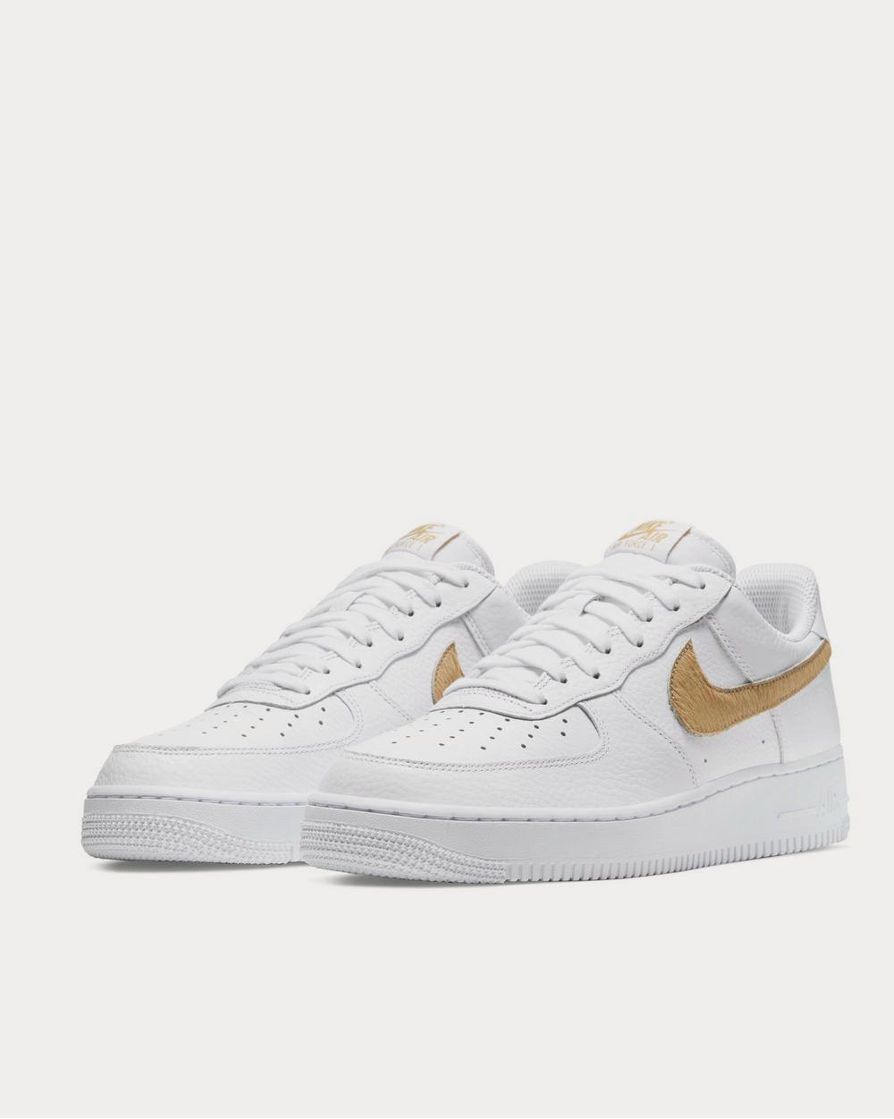 Nike Air Force 1 LV8 Calf Hair and Croc-Effect Full-Grain Leather  White low top sneakers - 2