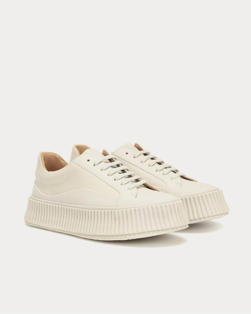 Jil Sander Leather platform Beige Low Top Sneakers - 2