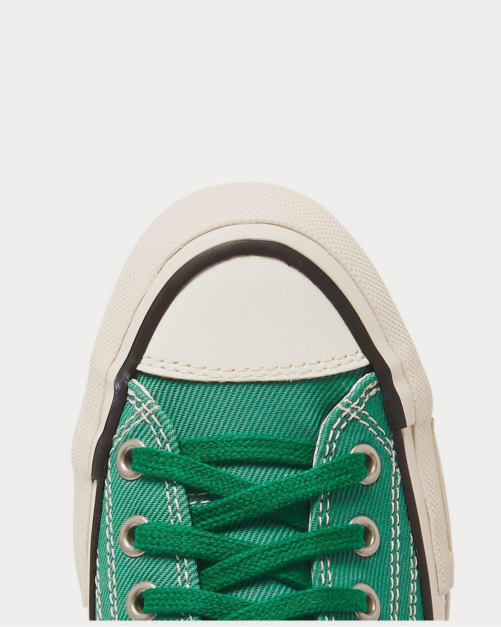 Visvim Skagway Leather-Trimmed Canvas  Green low top sneakers - 5