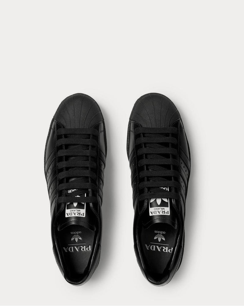 Adidas x Prada 450 Metallic Leather  Silver low top sneakers - 6