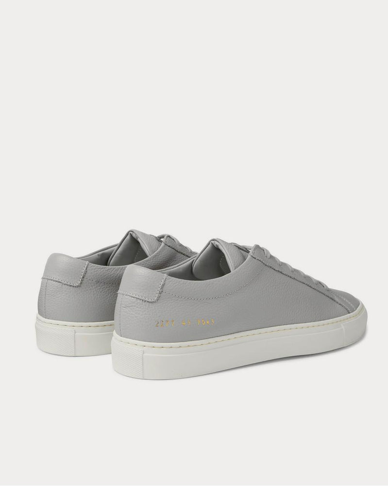 Common Projects Achilles Pebble-Grain Leather  Gray low top sneakers - 3