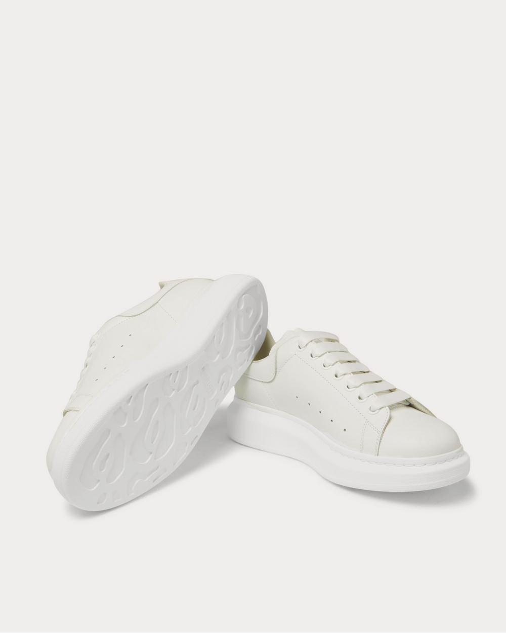 Alexander McQueen Exaggerated-Sole Leather  White low top sneakers - 3