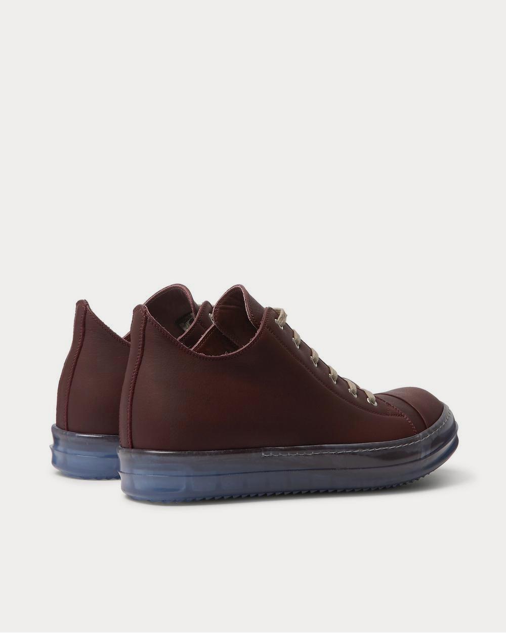 Rick Owens Leather  Burgundy low top sneakers - 3