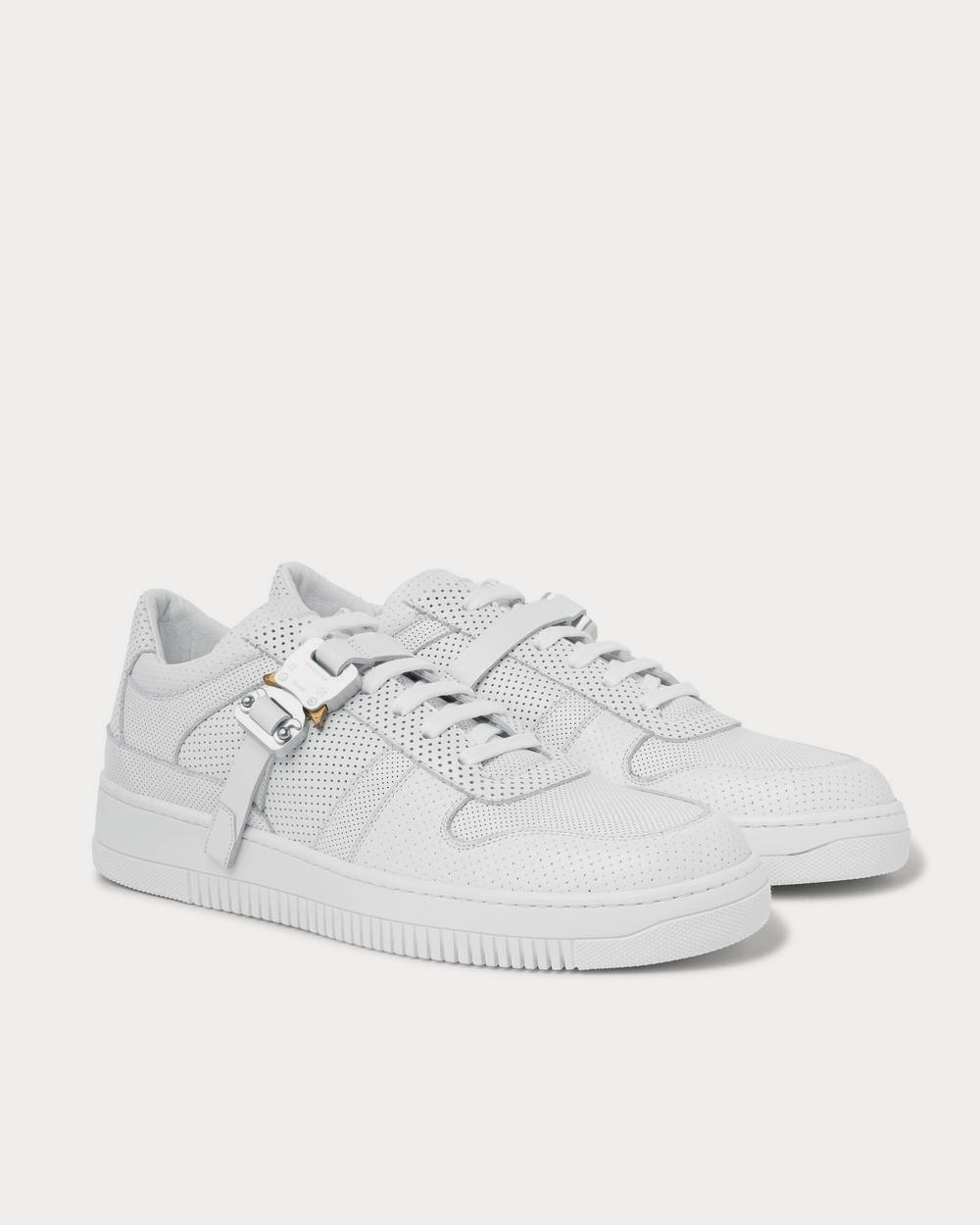 1017 ALYX 9SM Buckled Perforated-Leather  White low top sneakers - 2