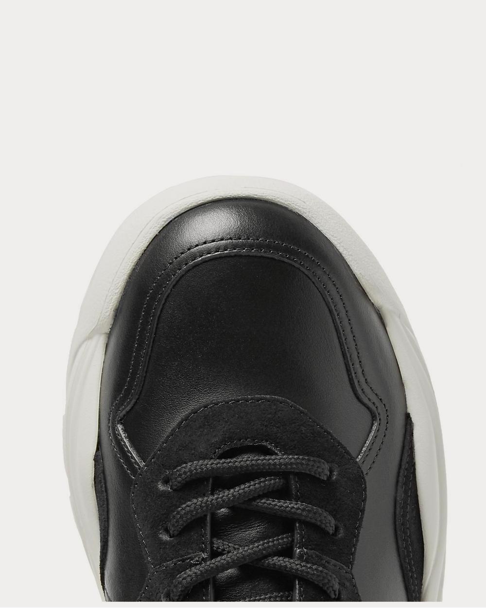 Valentino Gumboy Suede-Trimmed Leather  Black low top sneakers - 5