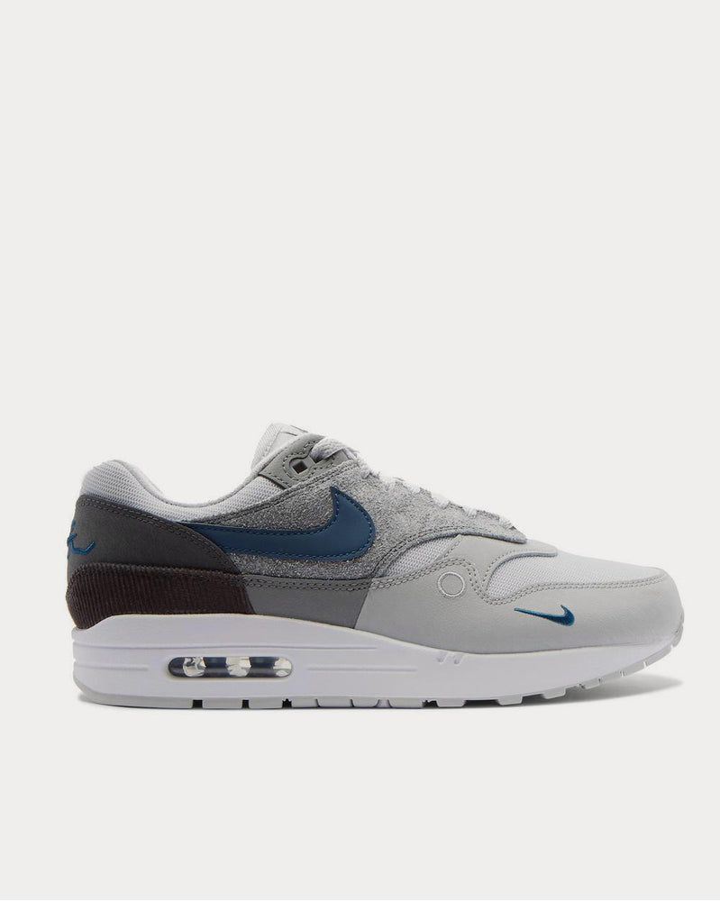 Nike Air Max 1 London Corduroy-Trimmed Mesh and Suede  Gray low top sneakers - 1