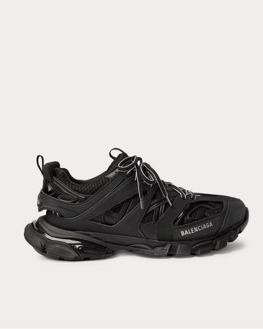 Balenciaga Track Nylon, Mesh and Rubber  Black low top sneakers