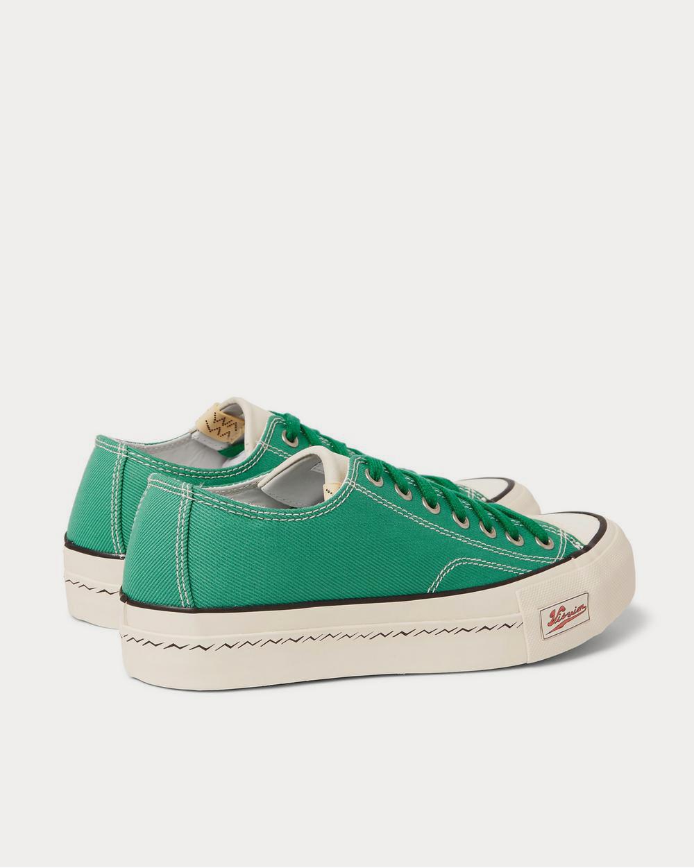 Visvim Skagway Leather-Trimmed Canvas  Green low top sneakers - 4