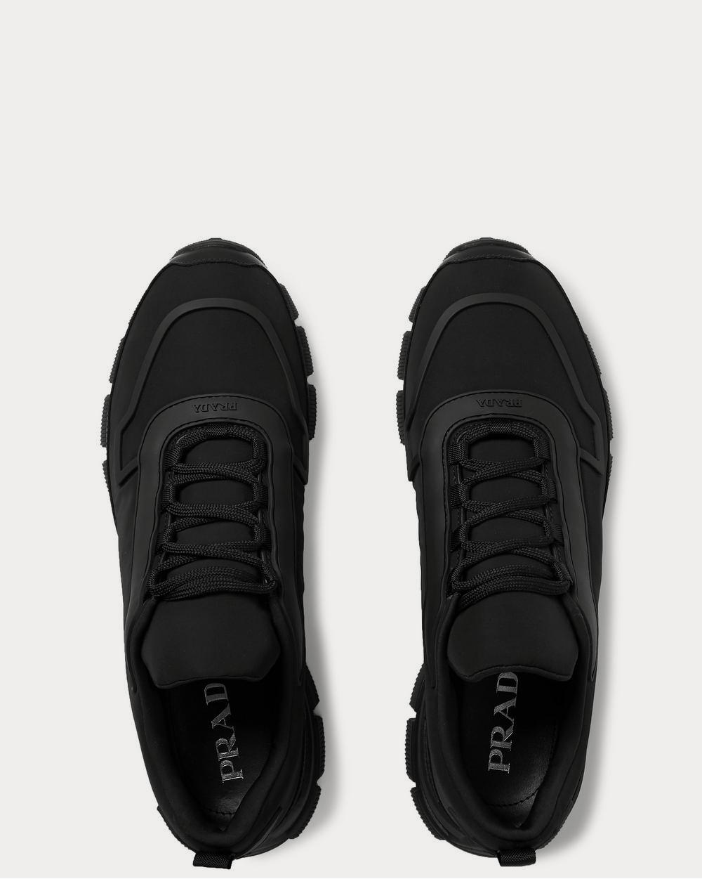 Prada Cross Action Rubber-Trimmed Nylon  Black low top sneakers - 6