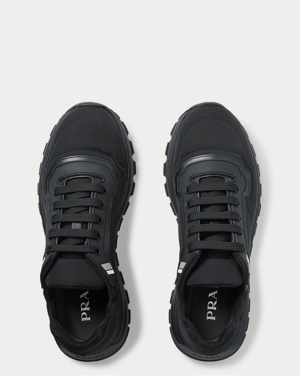 Prada Match Race Rubber and Leather-Trimmed Nylon  Black low top sneakers - 6