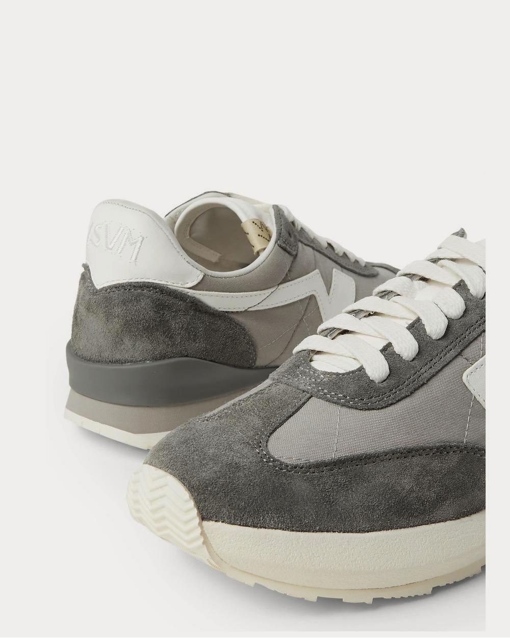 Visvim FKT Runner Suede- and Leather-Trimmed Nylon-Blend  Gray low top sneakers - 4