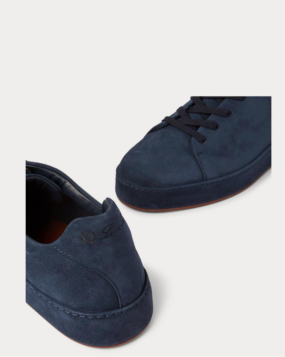 Loro Piana Nuages Suede  Navy low top sneakers - 4