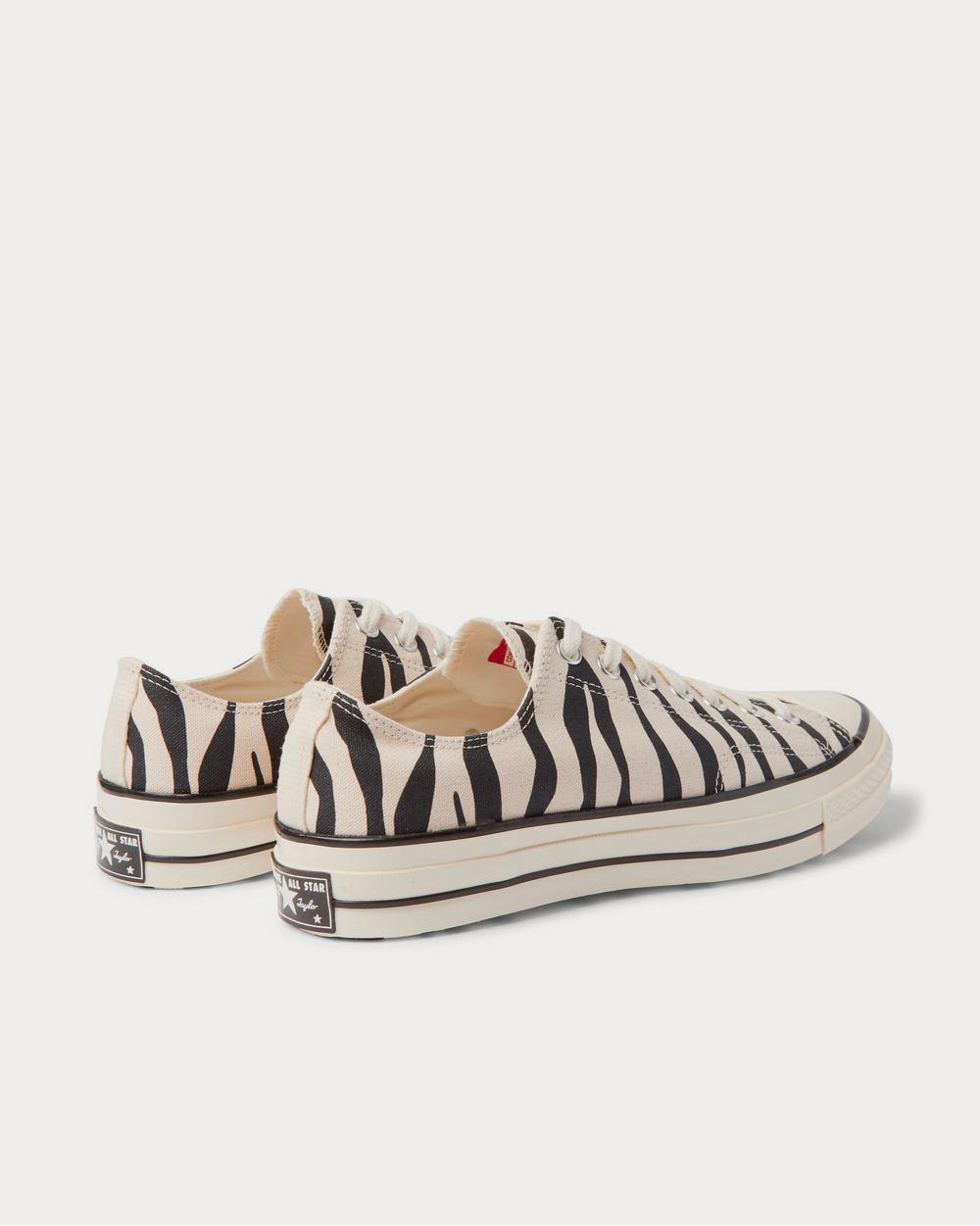 Converse Chuck 70 OX Zebra-Print Canvas  Ecru low top sneakers - 4