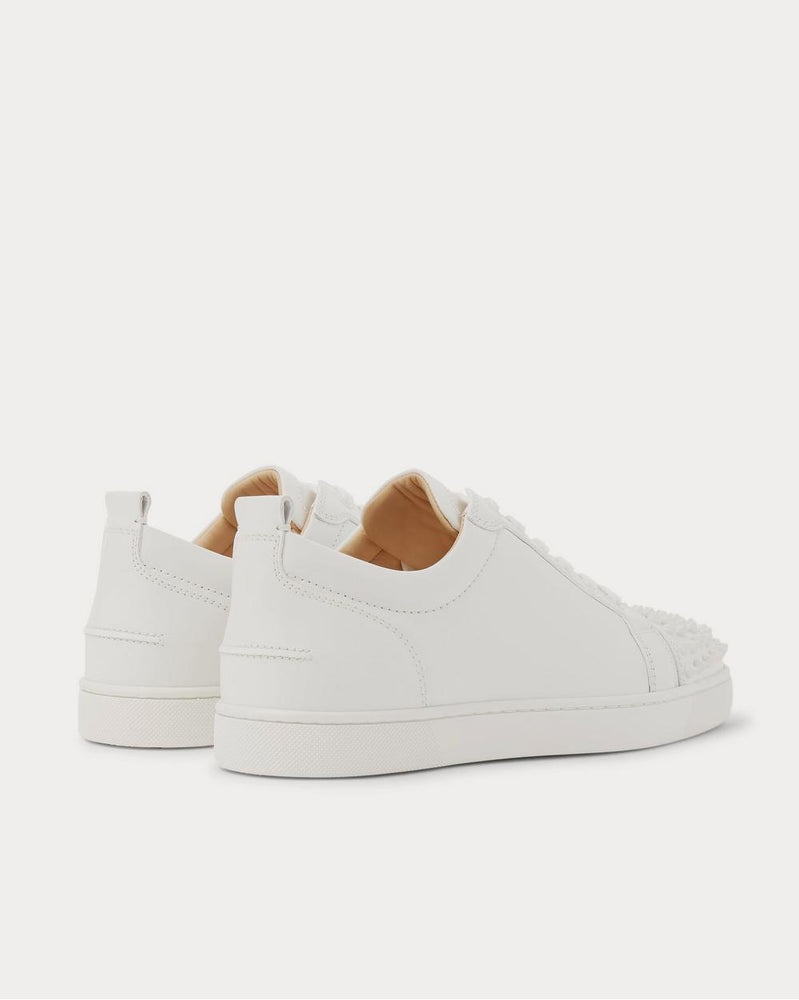 Christian Louboutin Louis Junior Spikes Cap-Toe Leather  White low top sneakers - 4