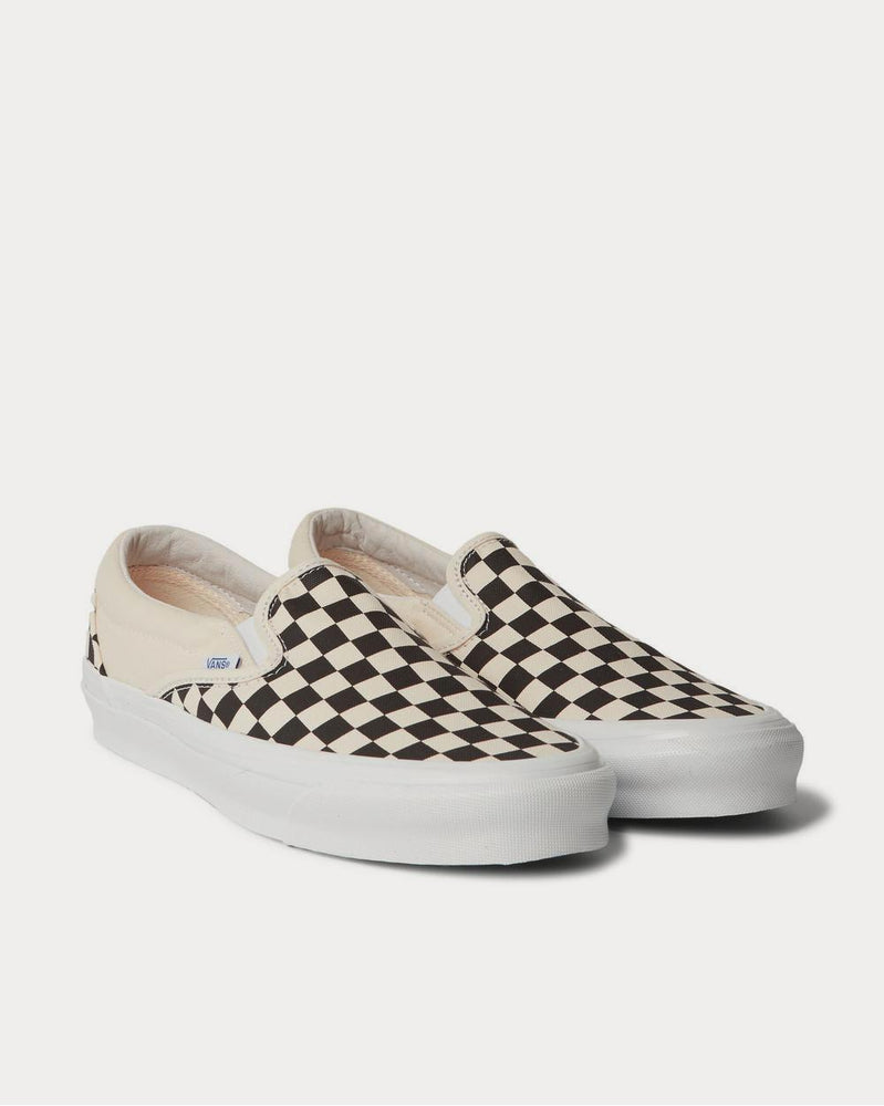 Vans OG Classic LX Checked Canvas Slip-On  White slip on sneakers - 2