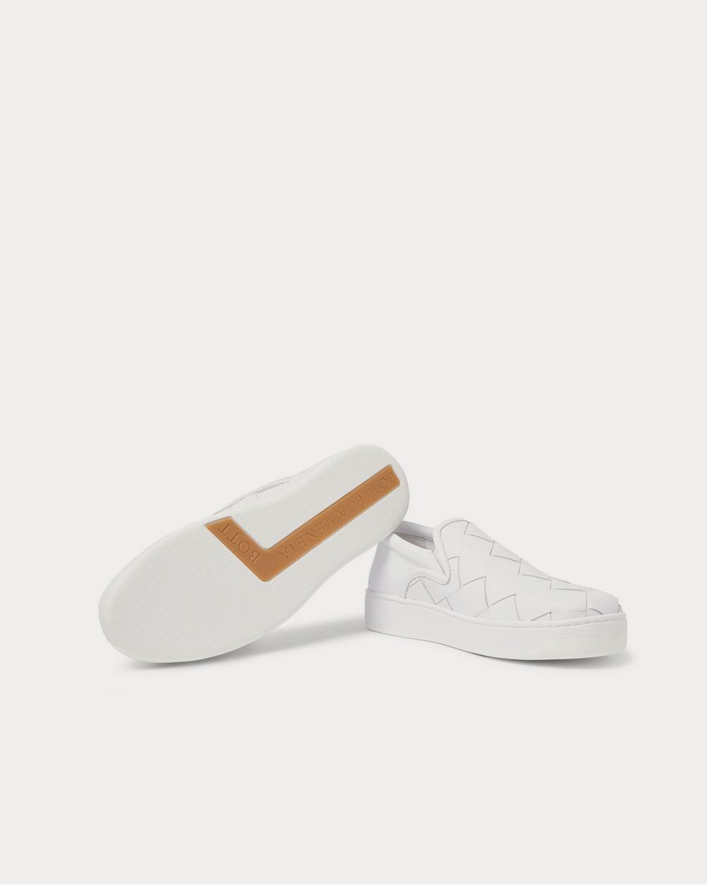 Bottega Veneta Dodger Intrecciato Leather White slip on sneakers - 3