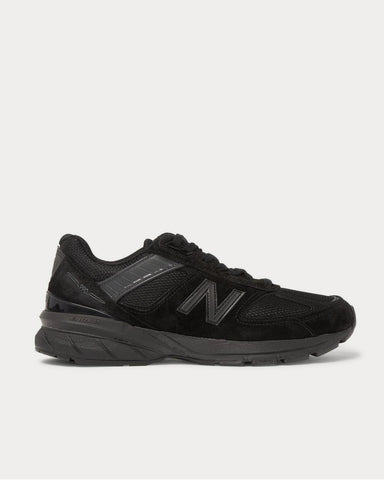 New Balance M990v5 Rubber-Trimmed Suede and Mesh  Black low top sneakers