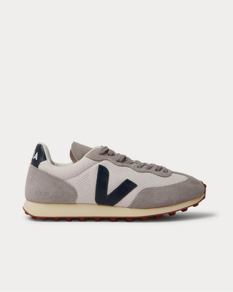 Veja Rio Branco Leather and Rubber-Trimmed Hexamesh and Suede  White low top sneakers - 1