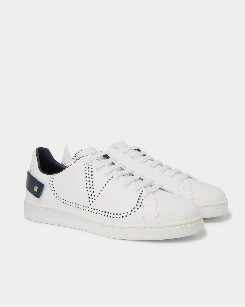 Valentino Net Perforated Leather  White low top sneakers - 2