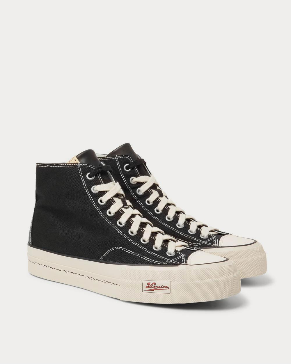 Visvim Skagway Leather-Trimmed Canvas High-Top  Black high top sneakers - 2