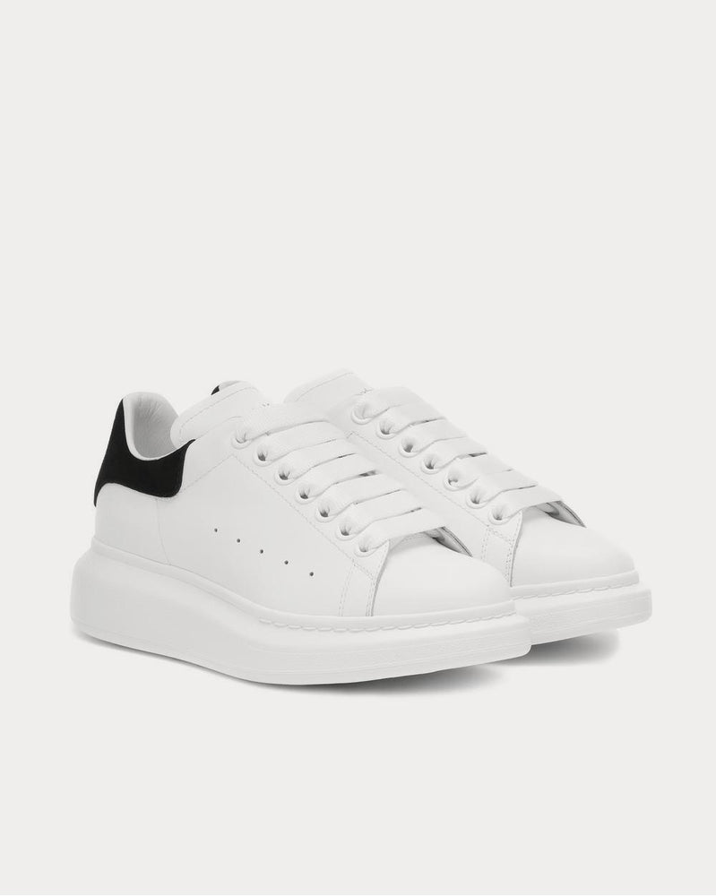 Alexander McQueen Leather White Black Low Top Sneakers - 2