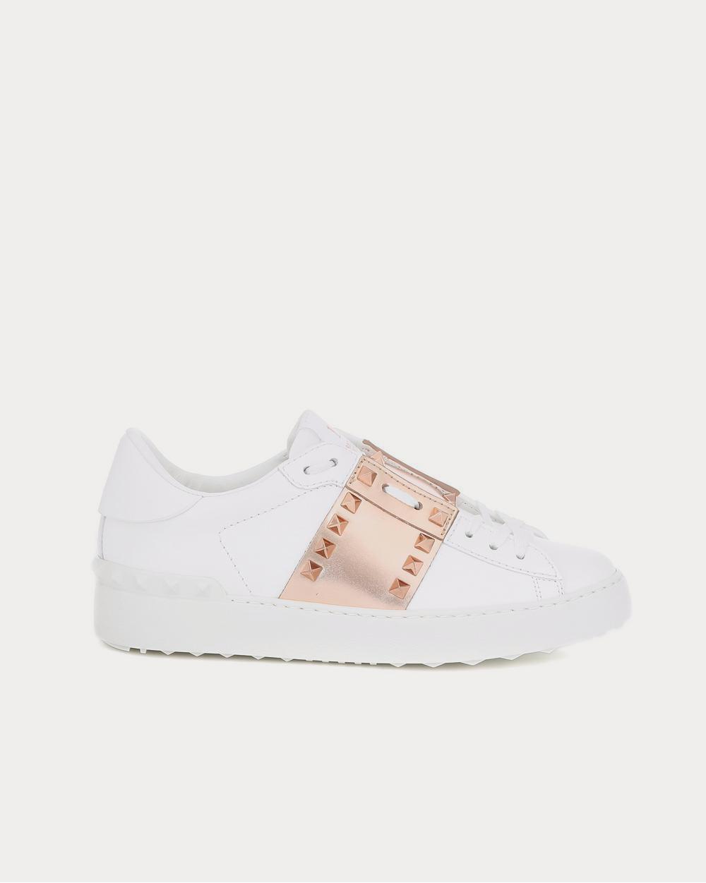 Valentino Valentino Garavani Rockstud Untitled leather Bianco Low Top Sneakers - 1