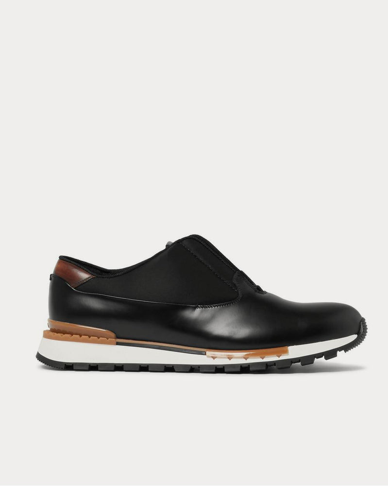 Berluti Fast Track Tornio Leather and Shell  Black low top sneakers - 1