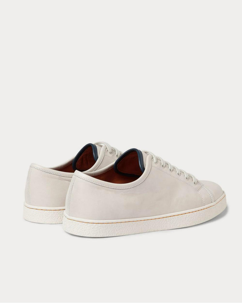 John Lobb Levah Cap-Toe Brushed-Leather  Neutral low top sneakers - 4