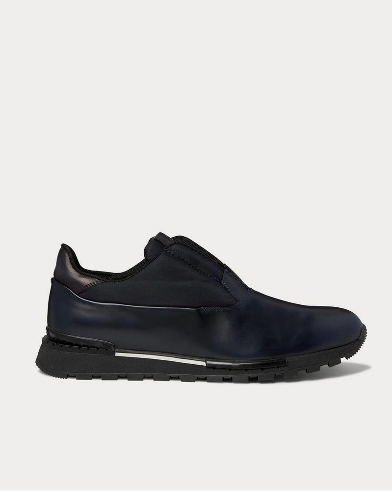 Berluti Fast Track Torino Leather and Neoprene  Navy low top sneakers - 1