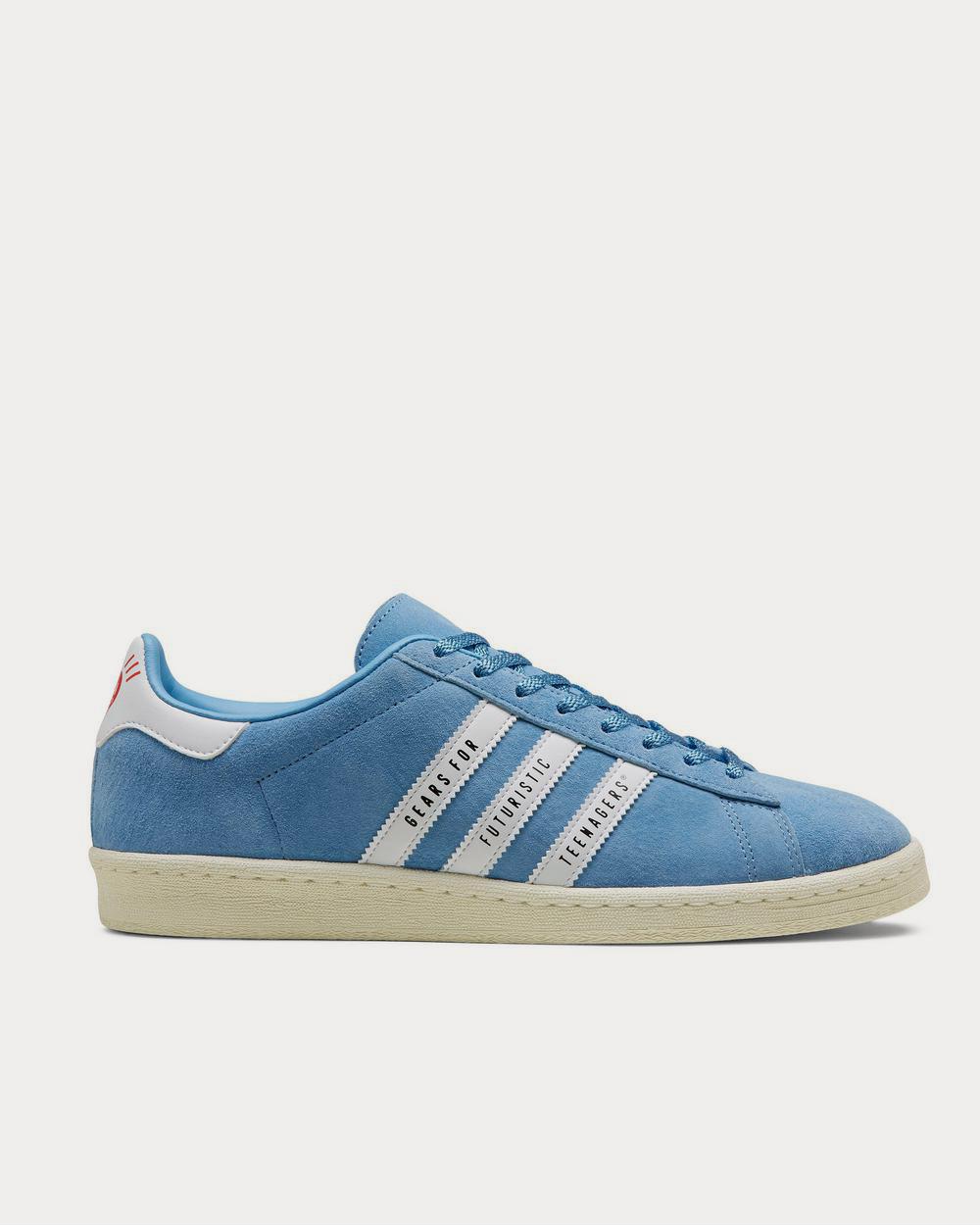 Adidas x Human Made - Campus Leather-Trimmed Suede  Blue low top sneakers