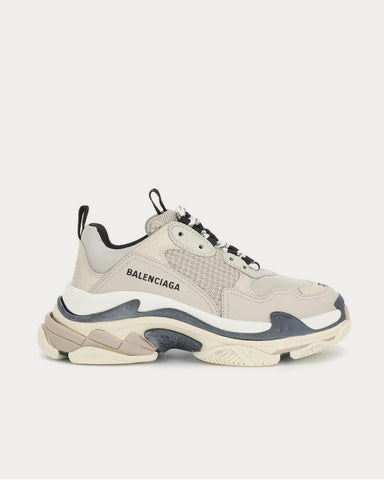 Balenciaga Triple S Beige Black Low Top Sneakers