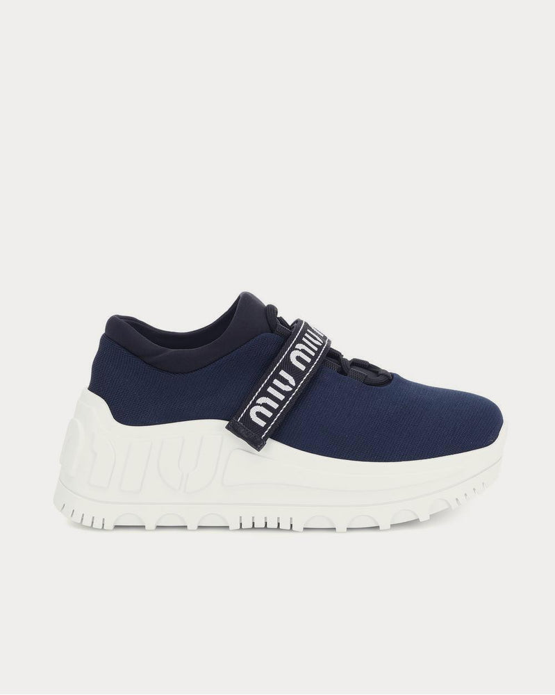 Miu Miu Platform Bleu Low Top Sneakers - 1