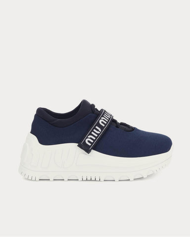 Miu Miu Platform Bleu Low Top Sneakers