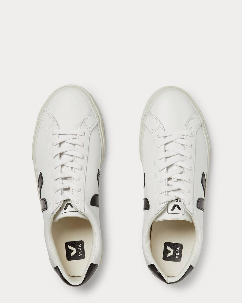 Veja Esplar Rubber-Trimmed Leather  White low top sneakers - 6