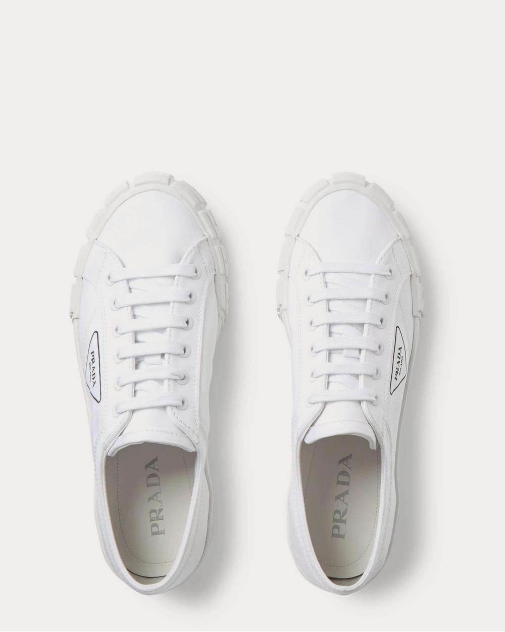 Prada Logo-Print Canvas  White low top sneakers - 6