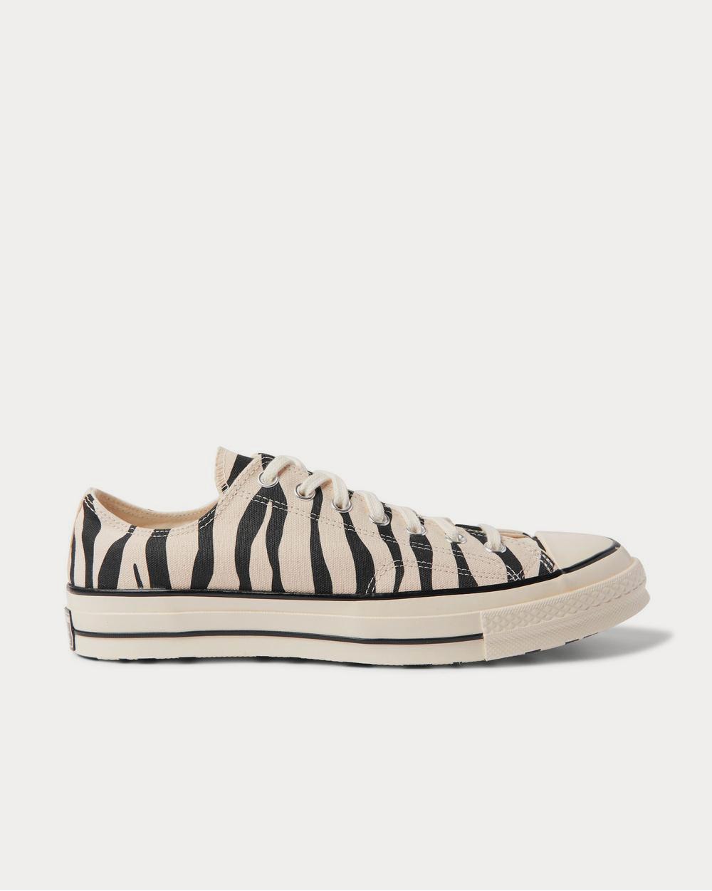 Converse Chuck 70 OX Zebra-Print Canvas  Ecru low top sneakers - 1