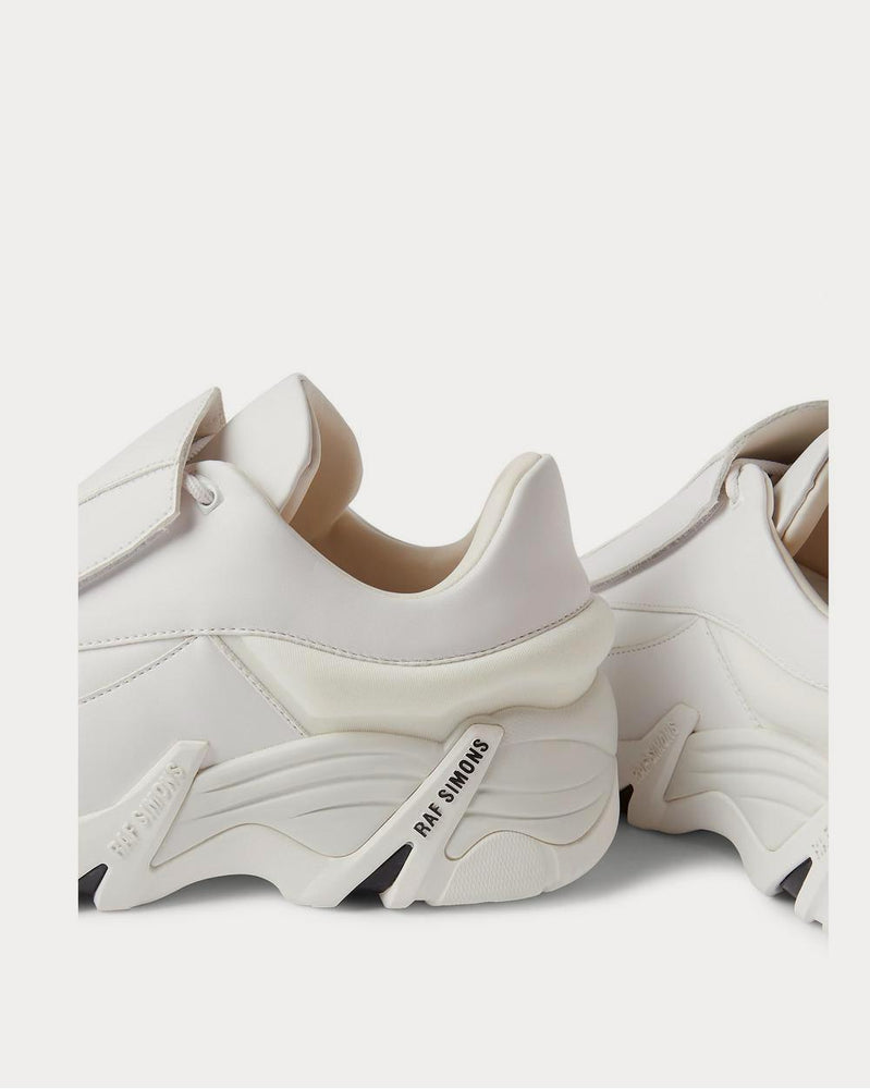 Raf Simons Antei Rubber-Trimmed Leather  White low top sneakers - 4